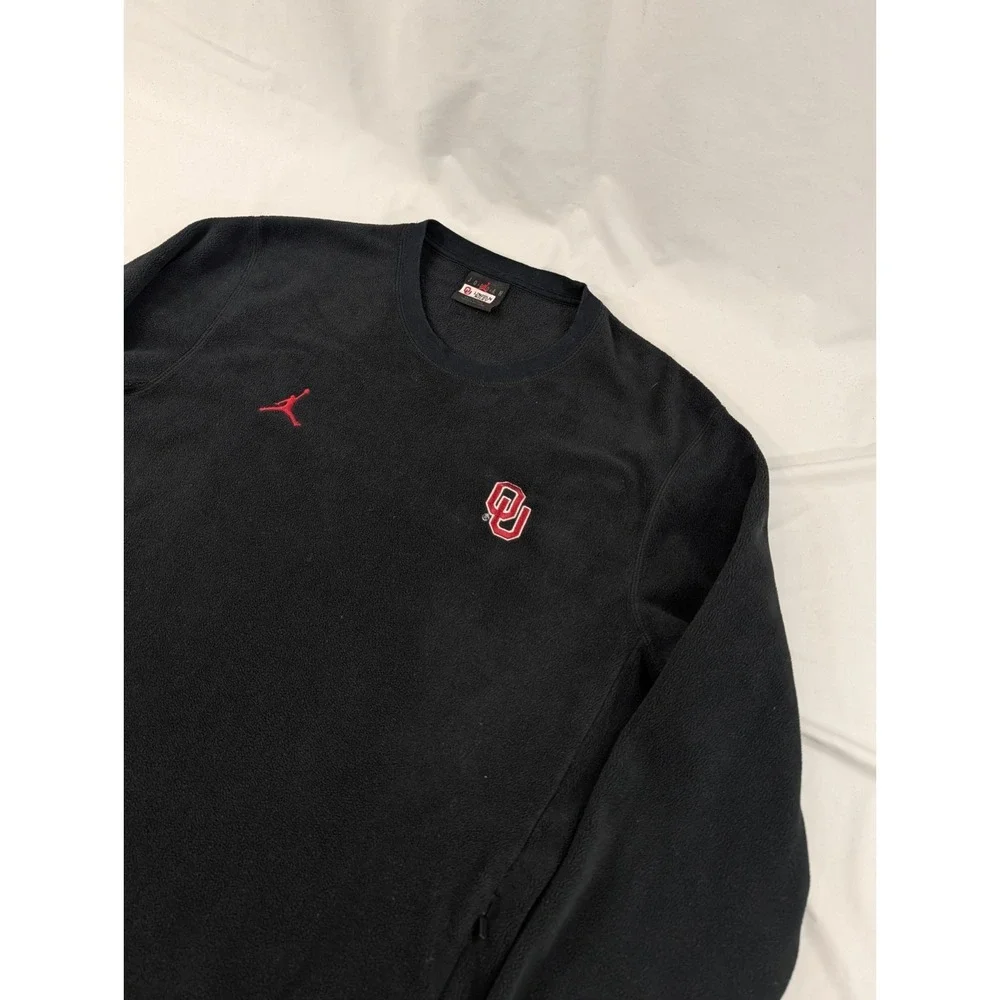 Team Issued Lincoln Riler Tag Jordan Oklahoma Sooners OU Crewneck Fleece  Medium